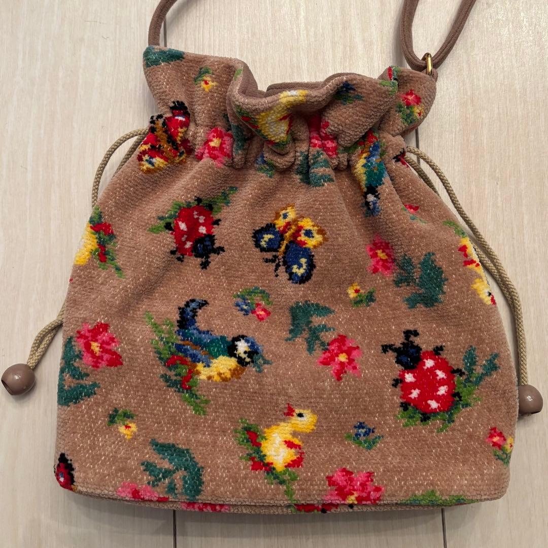 FEILER ハイジ 巾着ショルダーバッグ ベージュ