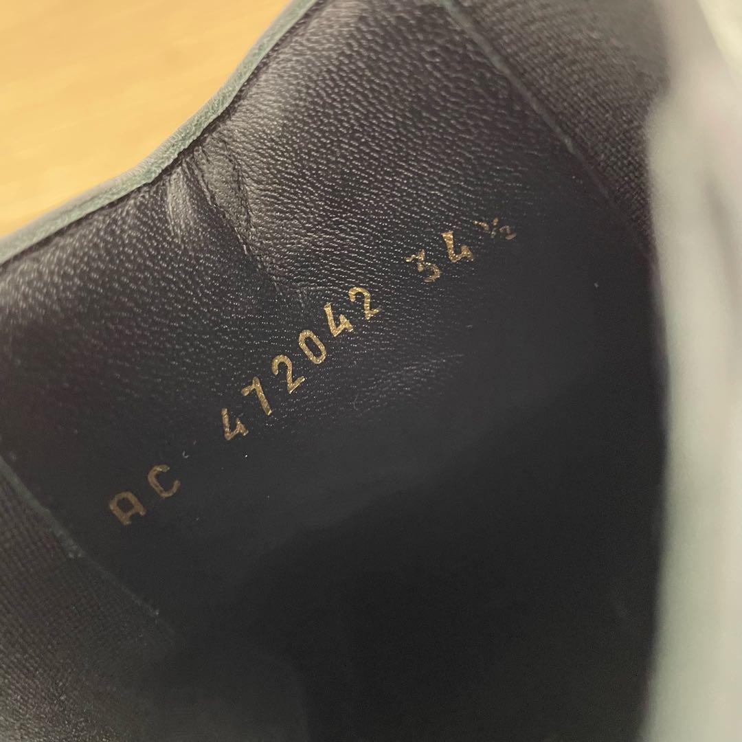 サンローラン　サイドゴアアンクルブーツ　レザー　ブラック　34.5