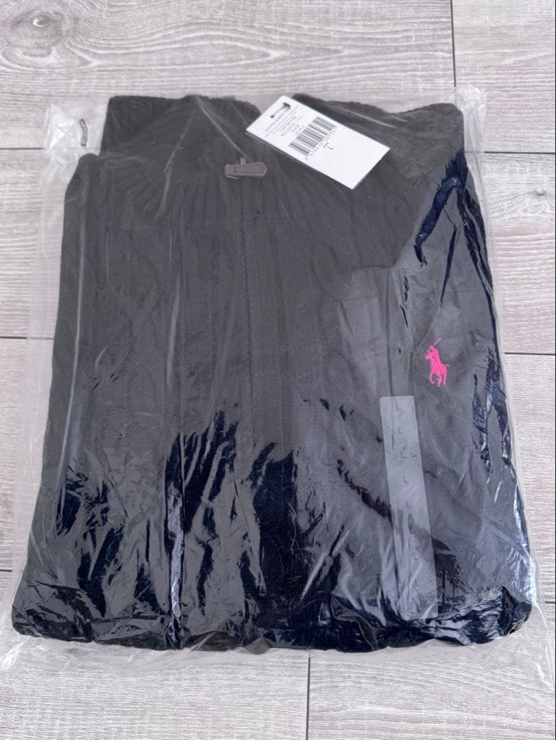 ❤︎SALE ❤︎ L 黒POLO RALPH LAURENケーブルハーフジップ