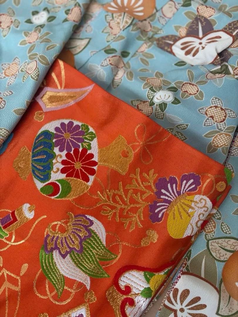 七五三 伝統的な着物セット　高級　浜縮緬　浜ちりめん