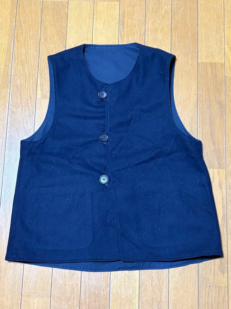 エンジニアドガーメンツ オーバーベスト リバーシブルベスト ネイビー Sサイズ