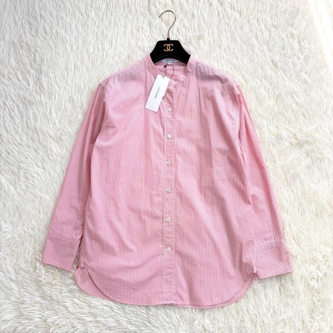 23区 CANCLINI バンドカラーシャツ 2024SS ピンク 新品　M
