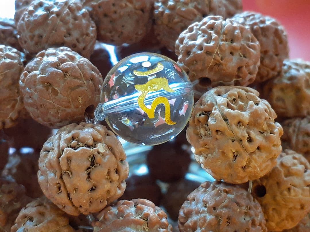 ☆半額以下セール☆ルドラクシャ神聖幾何学フラーレン☆不動明王☆梵字カーン