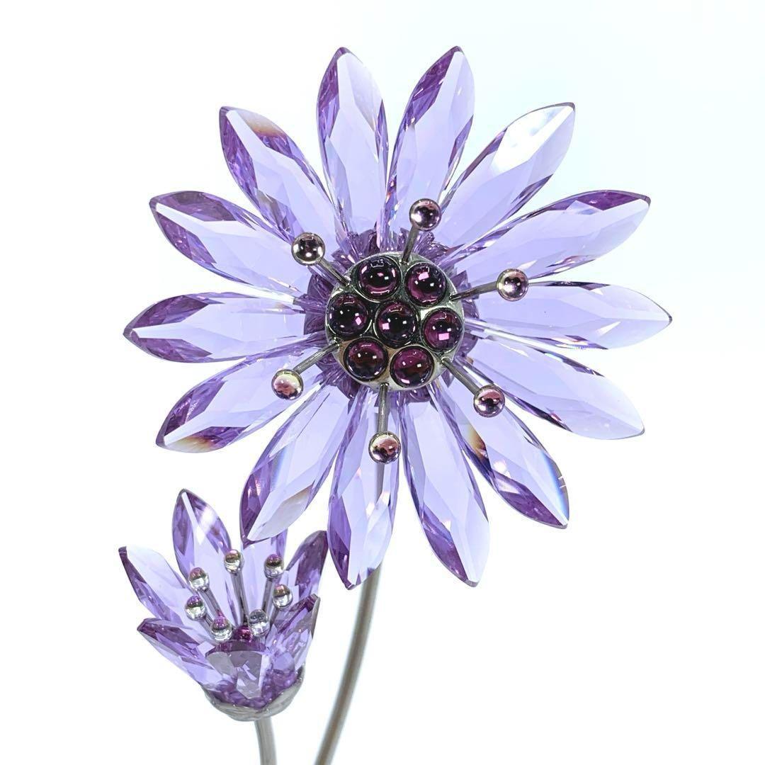 SWAROVSKI スワロフスキー ドリナ バイオレット フラワー オブジェ