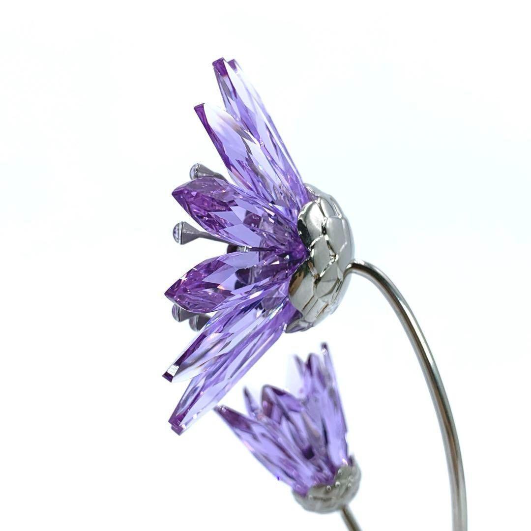 SWAROVSKI スワロフスキー ドリナ バイオレット フラワー オブジェ