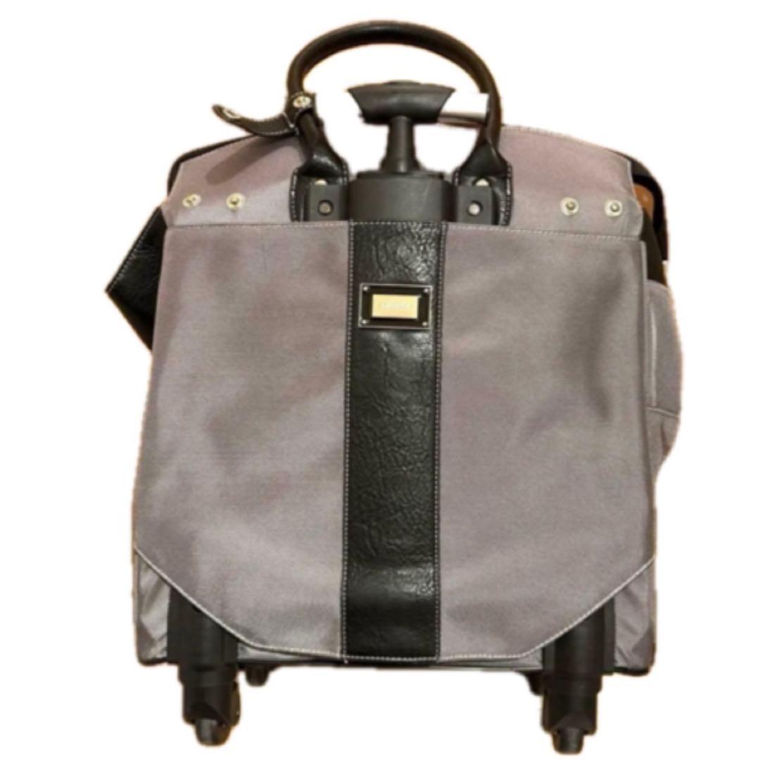 ◯ABISTEソフトキャリーバッグ グレー 46L 4輪 機内持込可・美品