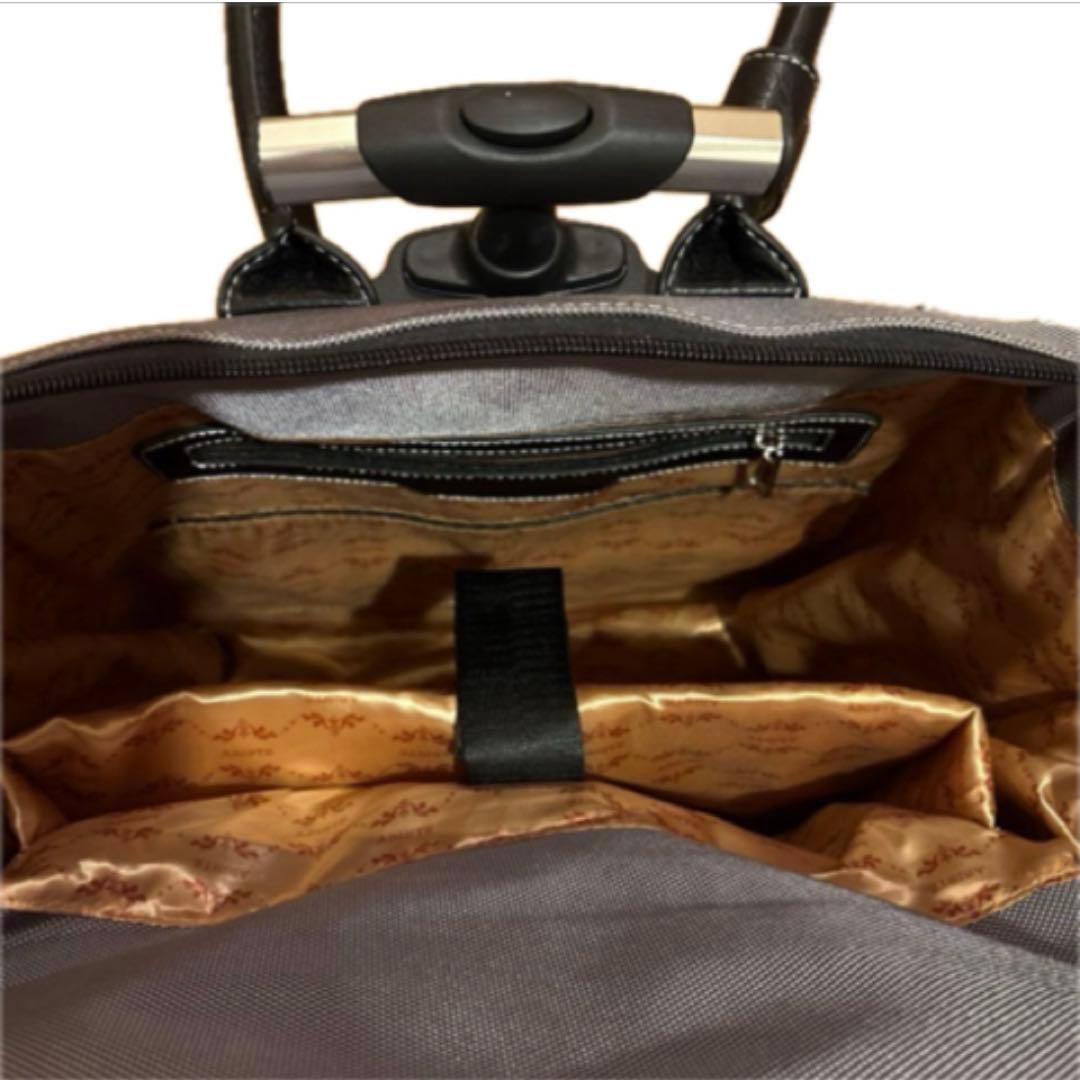 ◯ABISTEソフトキャリーバッグ グレー 46L 4輪 機内持込可・美品