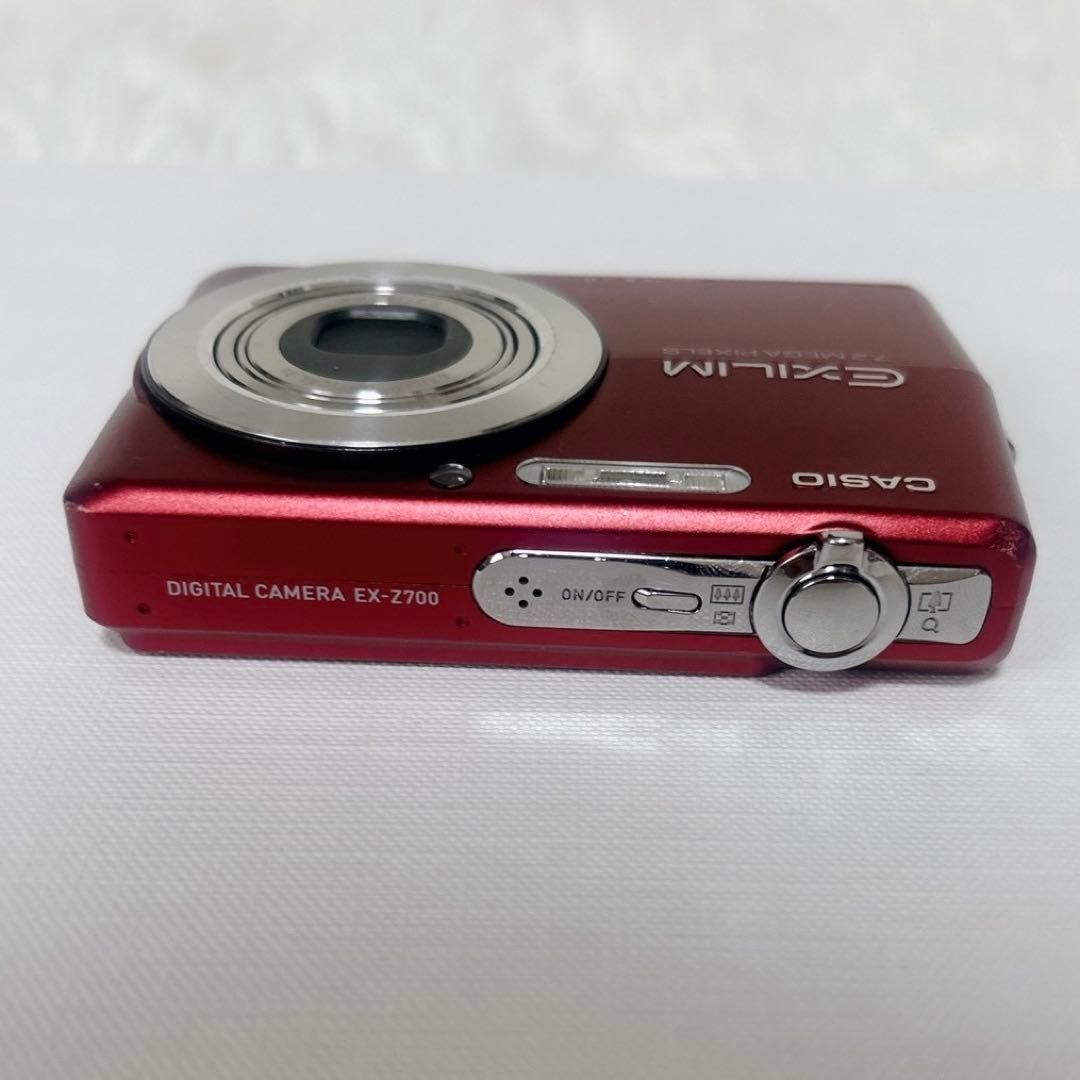 CASIO EXILIM EX-Z700 デジタルカメラ 赤 コンデジ レッド