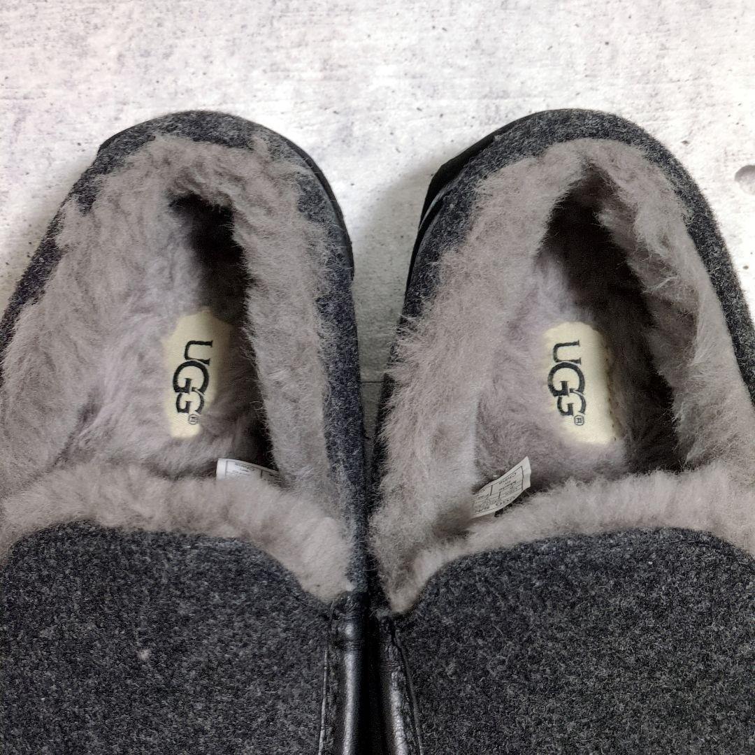 未使用級　UGG　ASCOT　アグ　アスコット　レザー切り替え　スリッポン