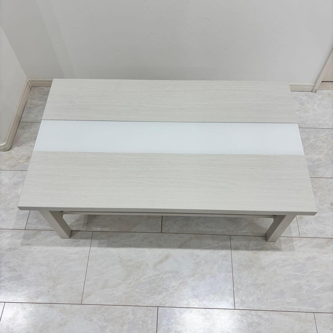 ローテーブル 木製 強化ガラス