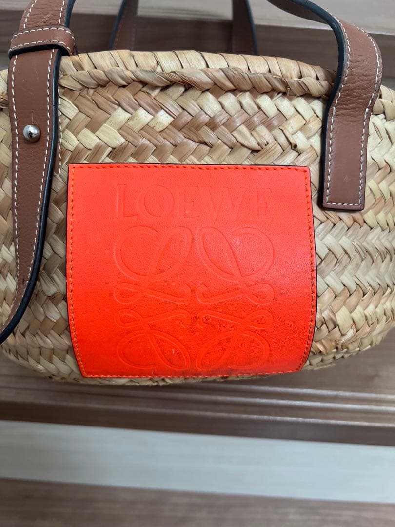 LOEWE ロエベ　カゴバッグ　かごバッグ　オレンジ