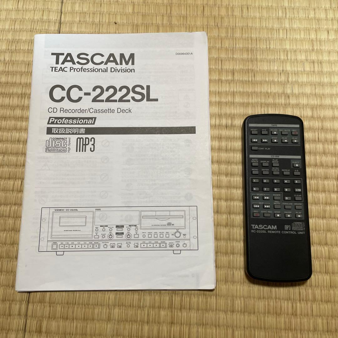【通電のみ確認】TASCAM CC-222SL カセットデッキ/CDプレーヤー