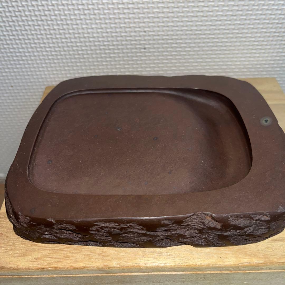 ⭕️赤間硯　野面硯　名工　堀尾卓司　新品美品　宝物　玉弘堂　女性好み作品　美しい
