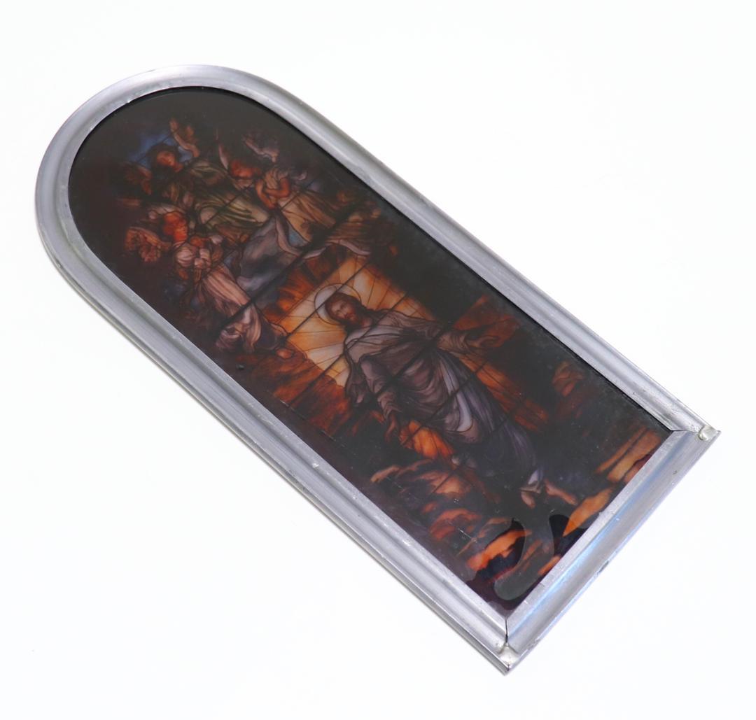 イエス・キリストと三人の天使 ヴィンテージ ステンドグラス アメリカ製 教会