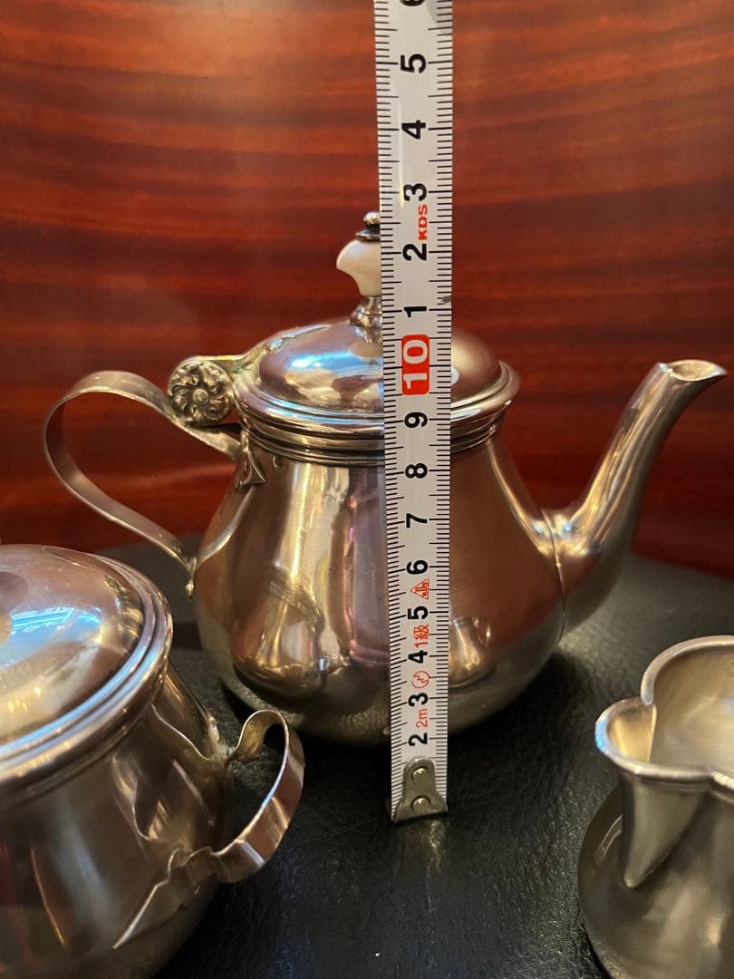 ピュイフォルカ　純銀製　ティーポット　3点セット　アンティーク