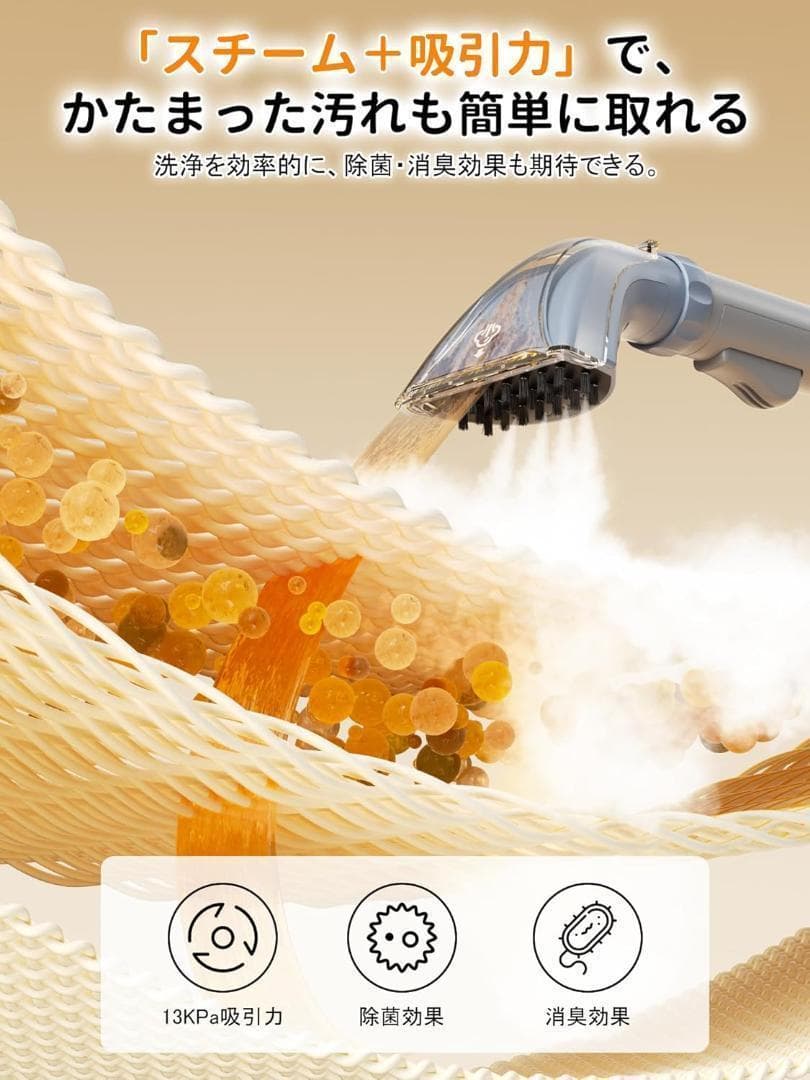 【R1552-169-250】カーペットクリーナー スチーム　急速加熱 強力吸引