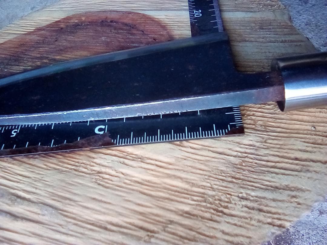 中古包丁　出刃　築地　正本　黒打ち