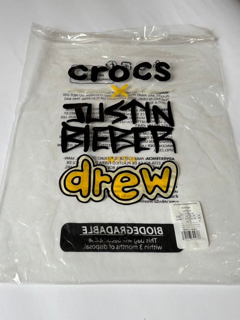 crocsジャスティンビーバーdrew house 25cm&ソックス