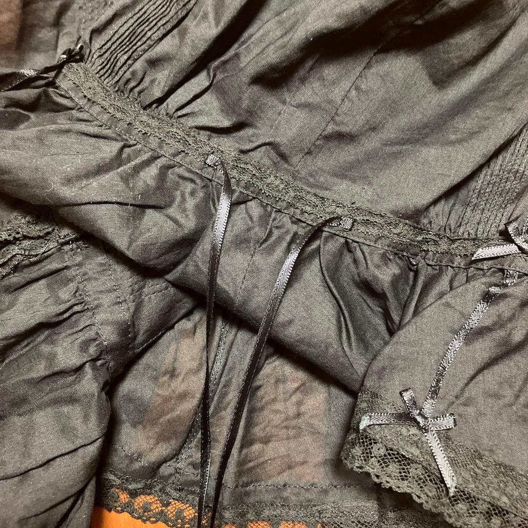 ピンクハウス 未使用品 綿ローン&フランス製?!レース黒生地キャミソール