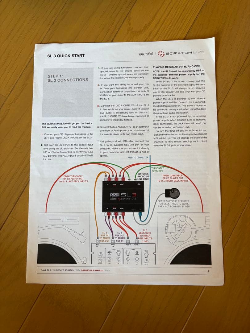RANE scratch live 3 DJインターフェース SL3