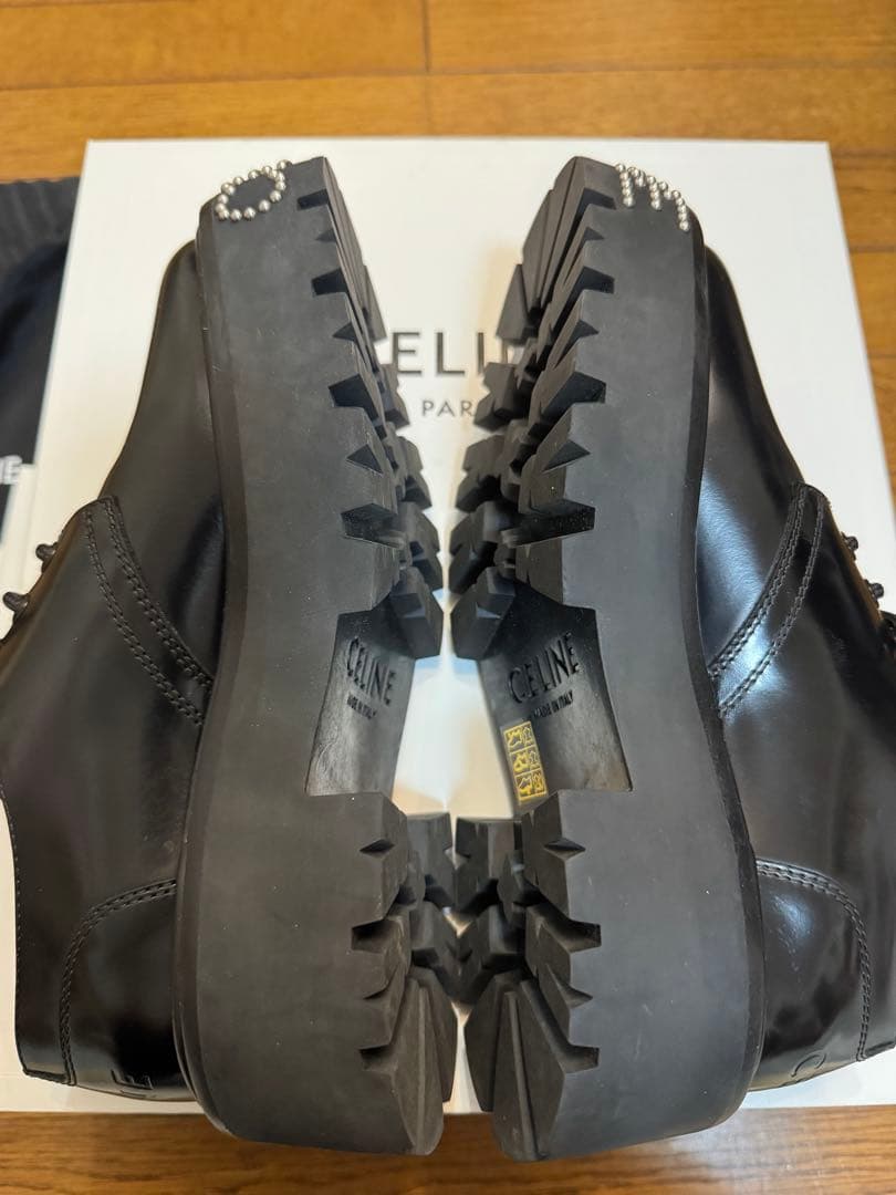 CELINE 厚底レースアップスタッズロゴシューズ 36.5