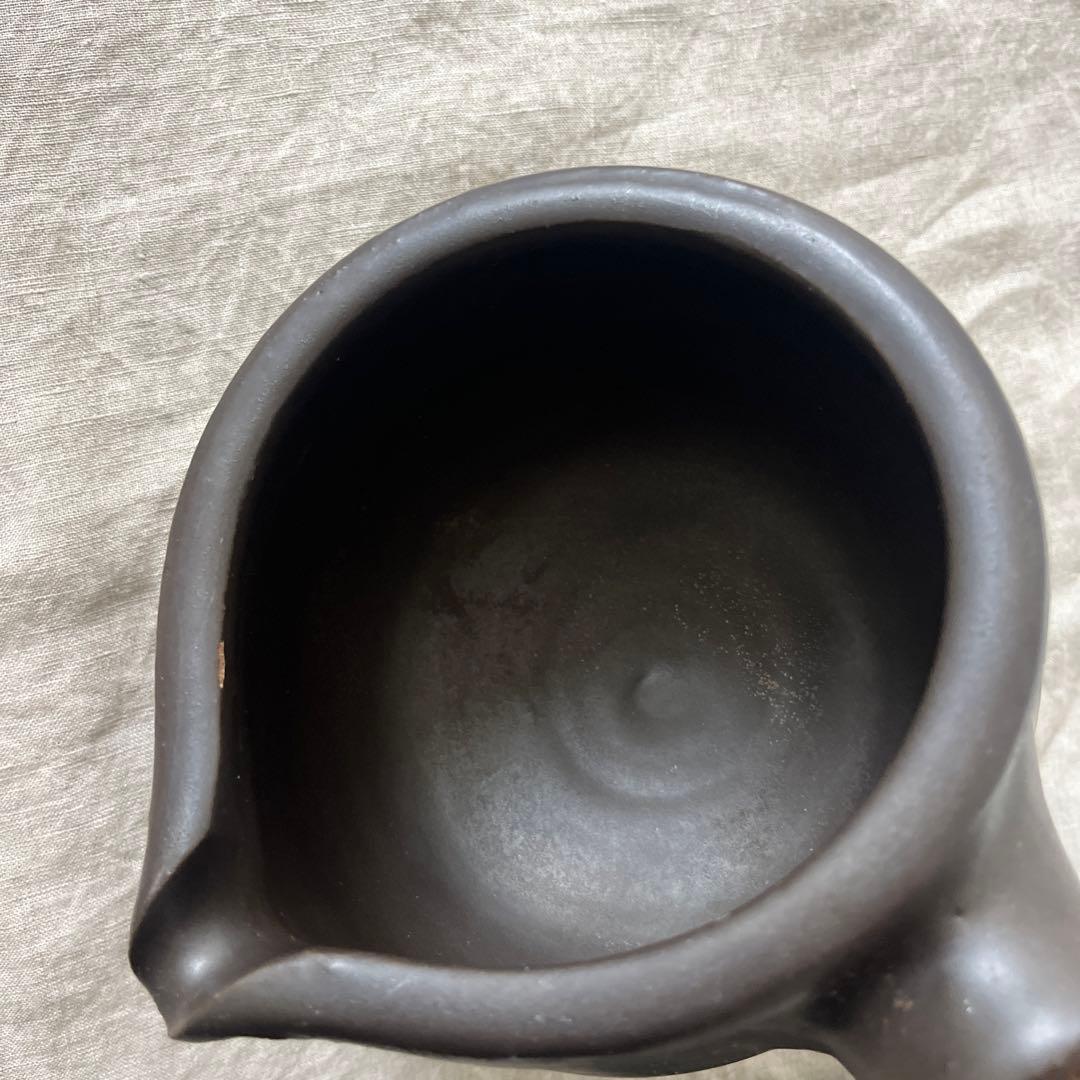 レア　大きいサイズ　馬場勝文　ミルクパン　耐熱土鍋　大　黒　蓋付き