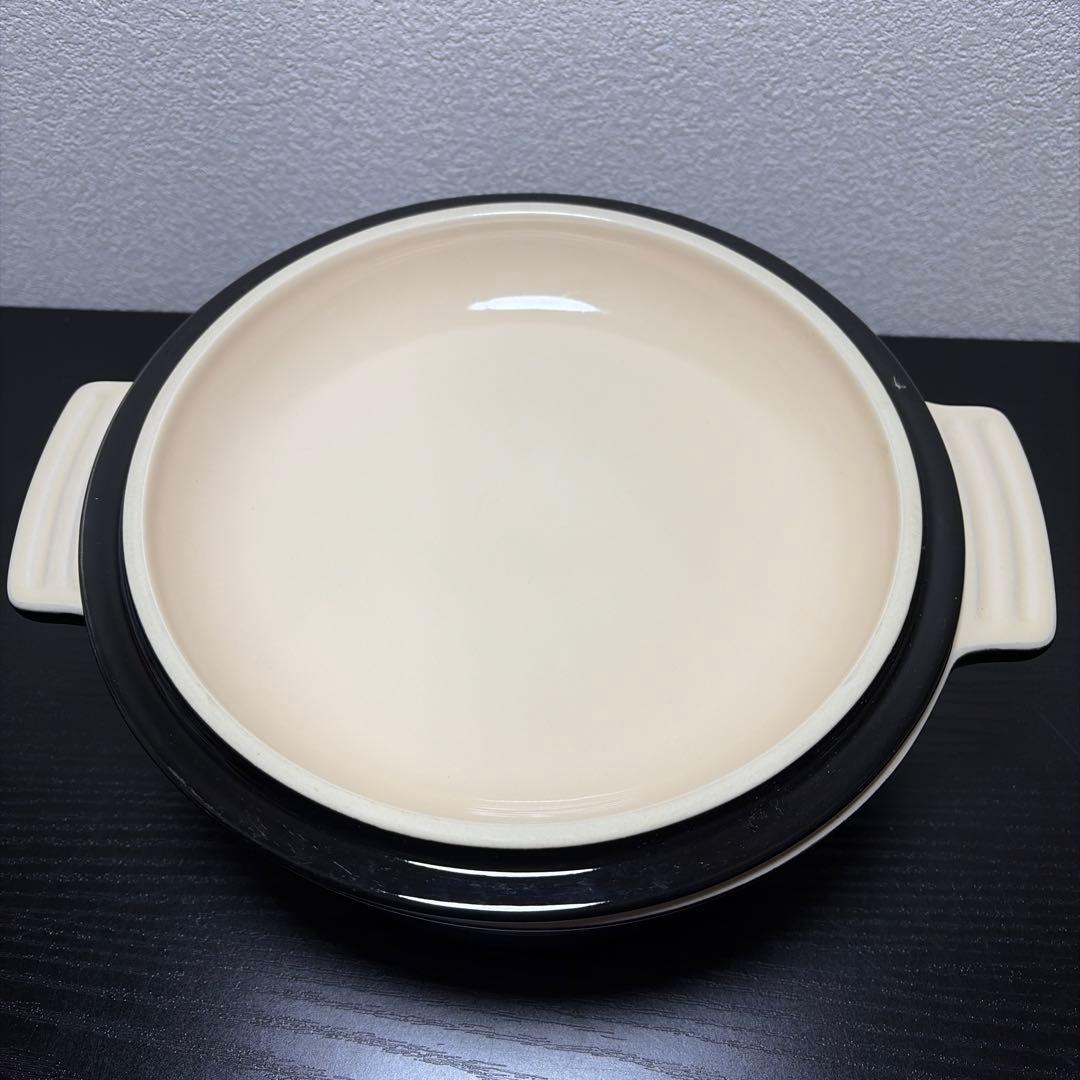 LE CREUSET 両手鍋 ブラック 22cm