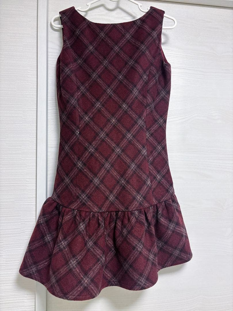 mel Darich タータンチェックノースリミニワンピース