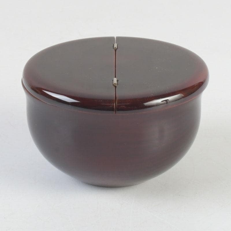 茶道具　塗師　安田春仁作　老松茶入　仕覆付　共箱　V　9691