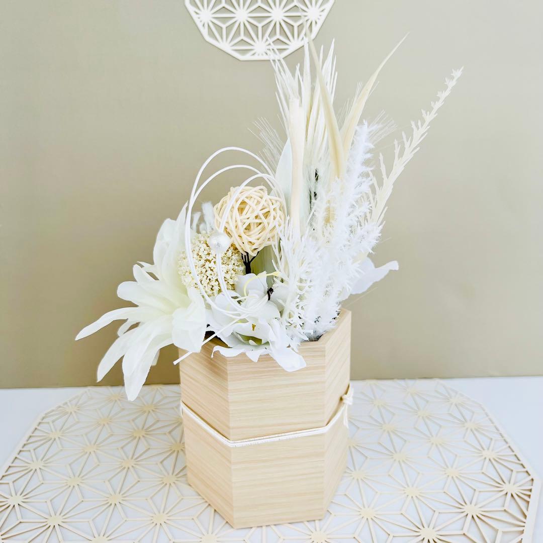 お正月飾り 門松 白 モダン門松 ハンドメイド 中201