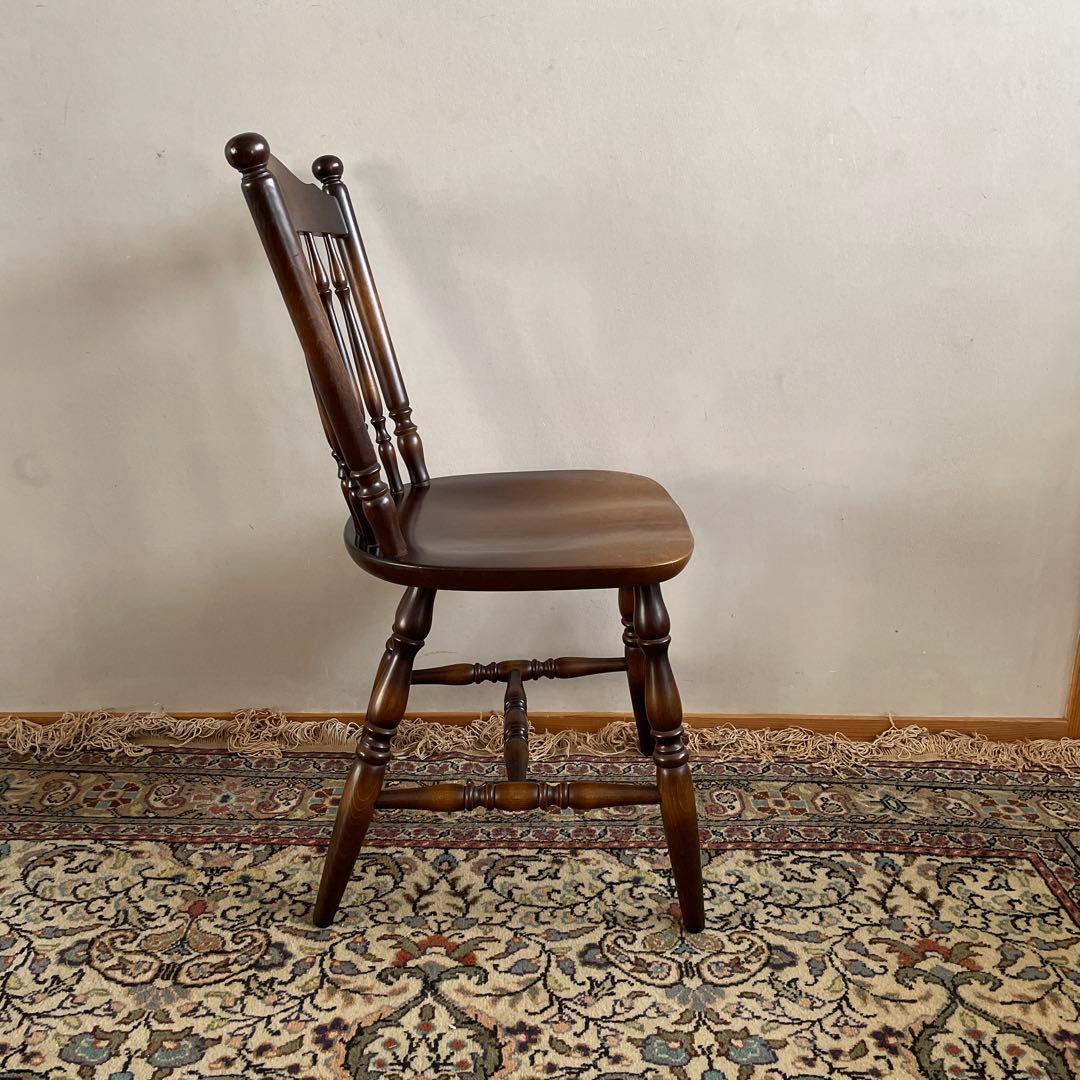 ①【美品】キツツキ 飛騨産業 ダイニングチェア　ウィンザーチェア　コムバック