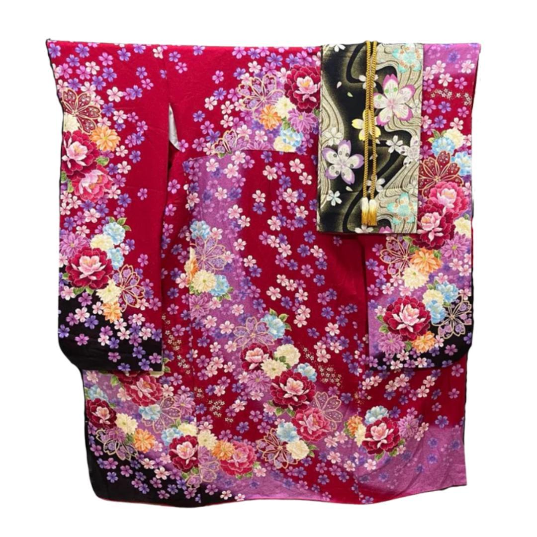 ≪早い者勝ち≫【美品】 振袖セット 成人式 正絹 古典柄 総柄 赤 *161 ●