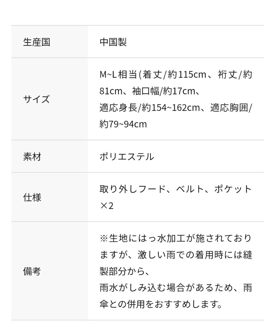 新品　未使用　JAL 機内販売　アクアスキュータム　レインコート　紺