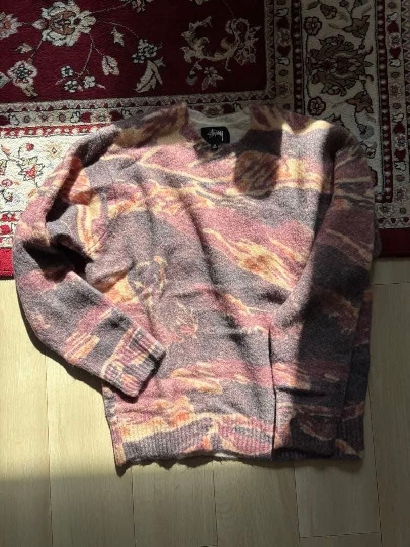 Stussy 22awマーブル　ニット M