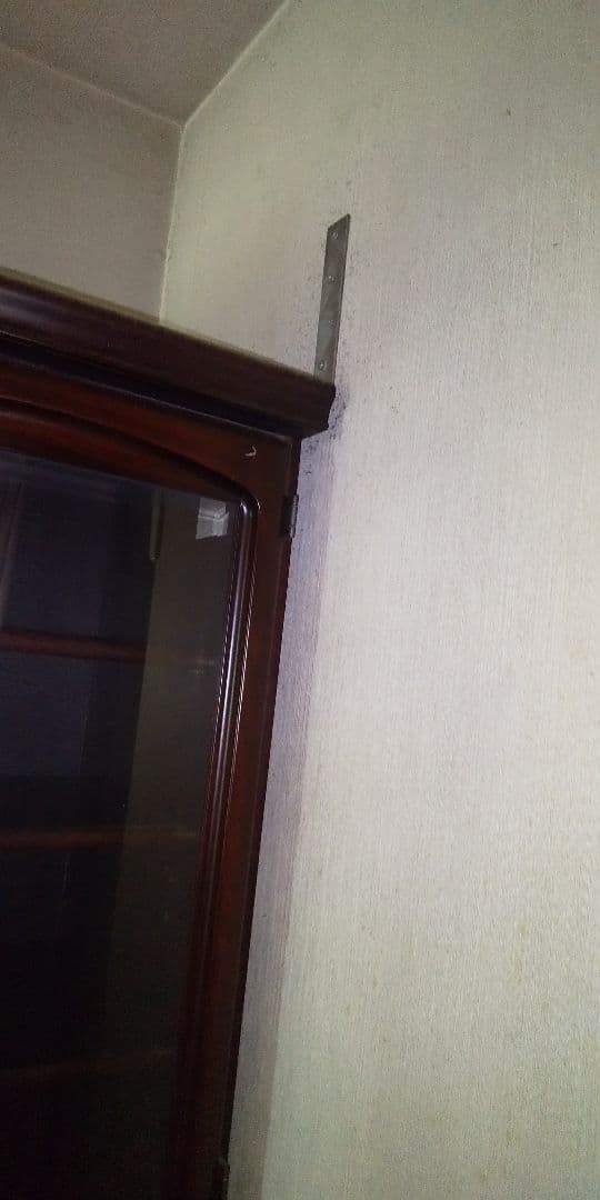 木製食器棚 アンティーク 4面 収納豊富