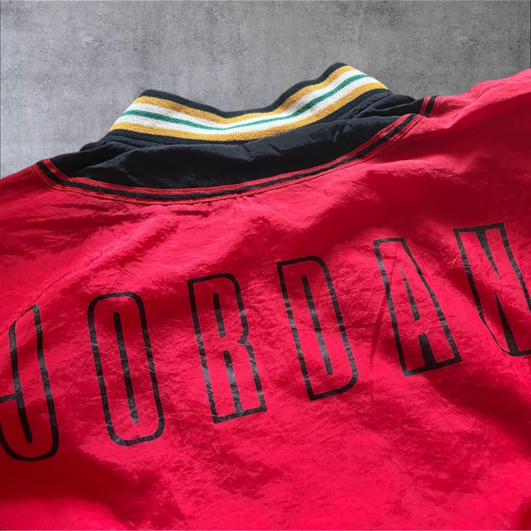 【O23】NIKEエアジョーダン90sナイロンジャケット刺繍23XL短丈ワイド