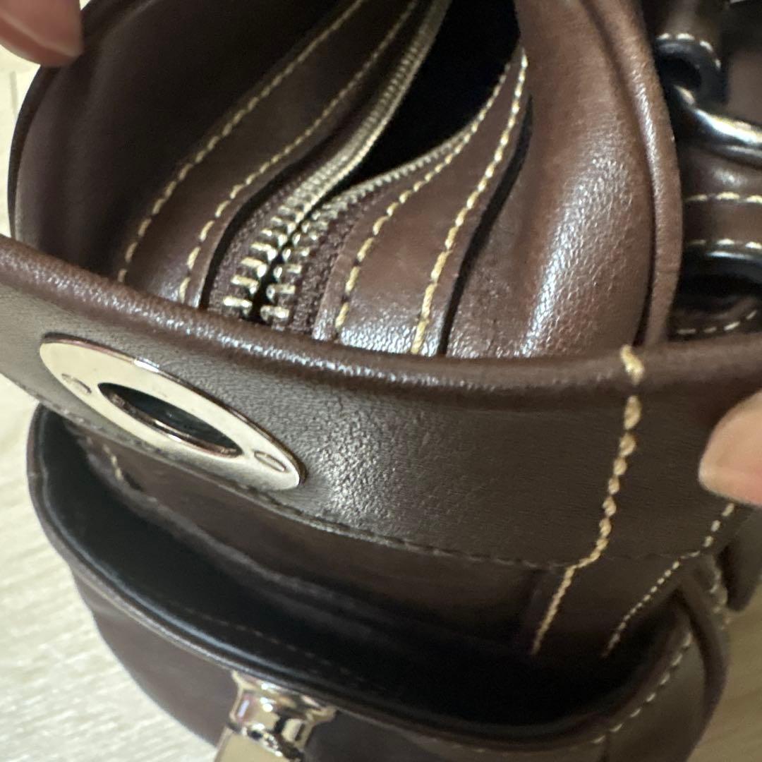 COACH ブラウンレザー ハンドバッグ