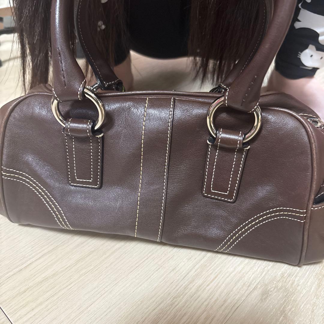 COACH ブラウンレザー ハンドバッグ