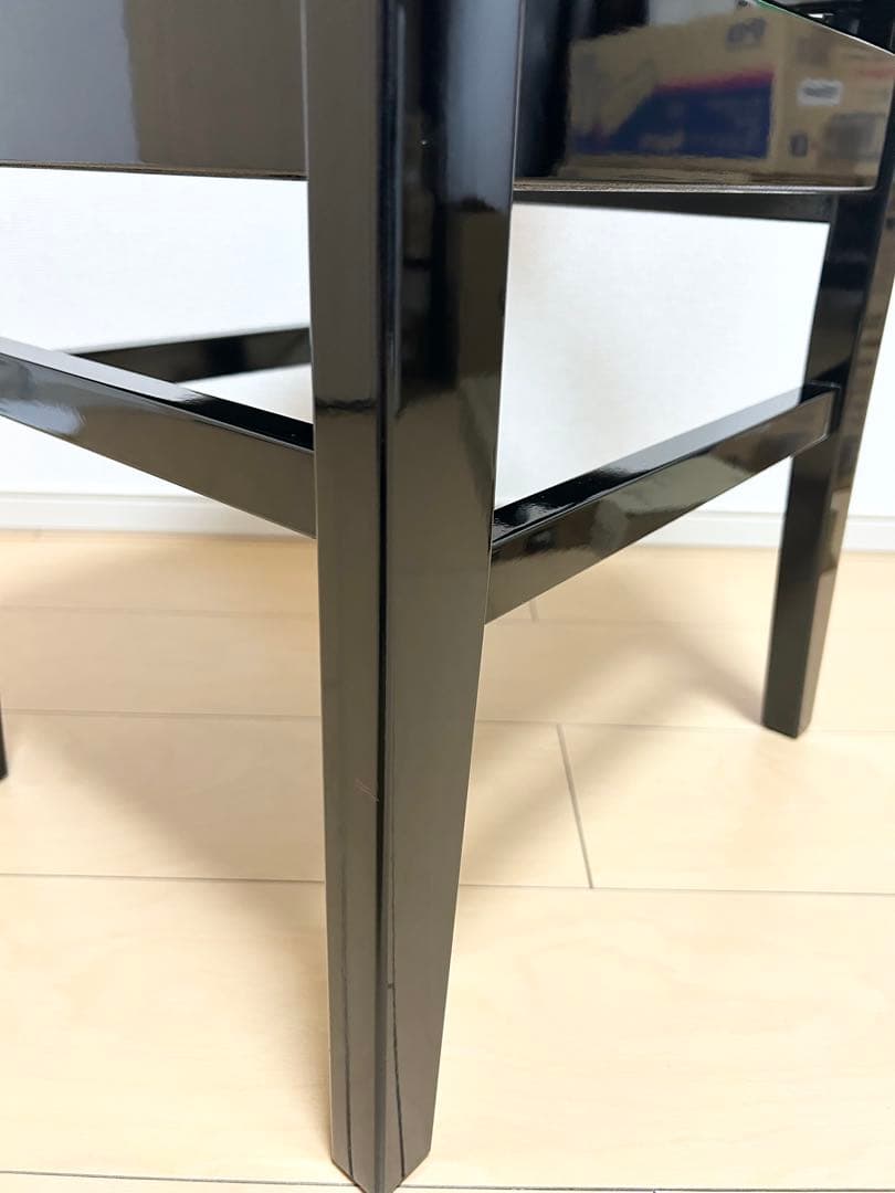 トムソン椅子　ピアノ椅子　黒艶　グランドピアノ　アップライトピアノ