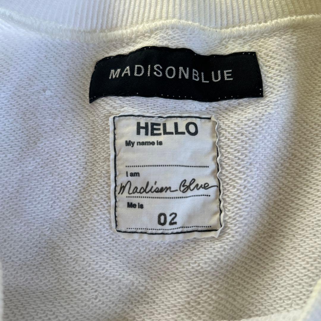 マディソンブルー HELLO sweat スウェット トレーナー 白 02