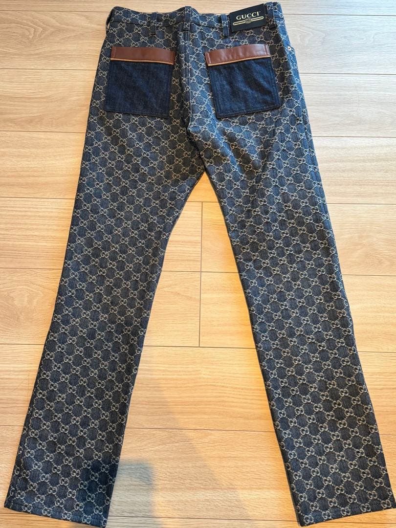 【早い者勝ち】 GUCCI GGパターン デニムパンツ