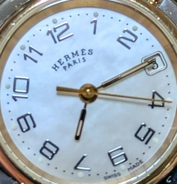 HERMES エルメス　クリッパーナクレ　 WhiteシェルDial 065