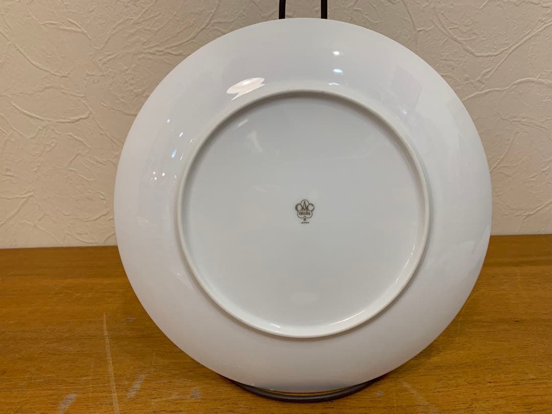 N1129-22★OKURA CHINA 青い花柄の陶器皿6枚セット 直径23㎝