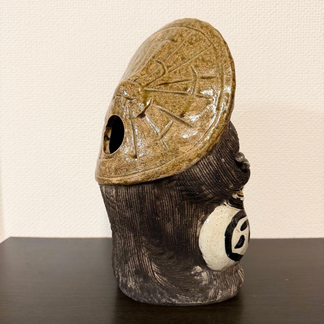 送料無料 明治初期創業老舗 狸庵 信楽焼 手造りのたぬき タヌキ 置物 置き物