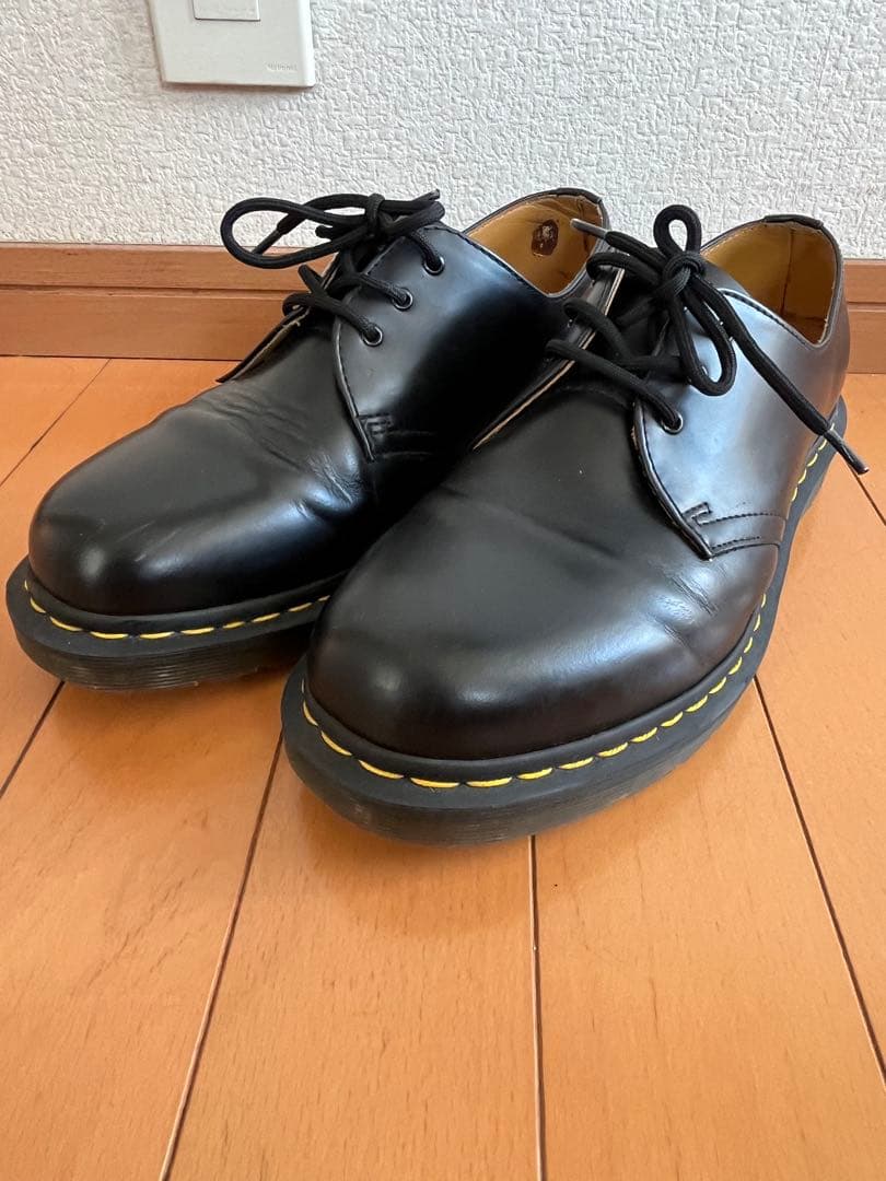 ドクターマーチン　 厚底ブラックレザーシューズ