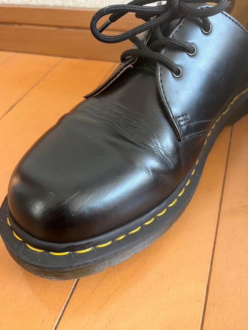 ドクターマーチン　 厚底ブラックレザーシューズ