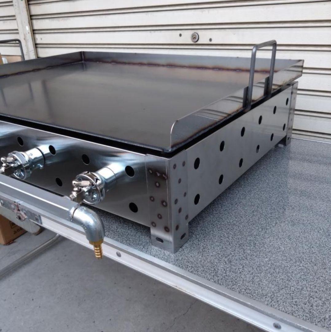 新品 ６ミリ鉄板 プロパン ガス グリドル 持ち手付 鉄板焼き器 お好み焼きそば