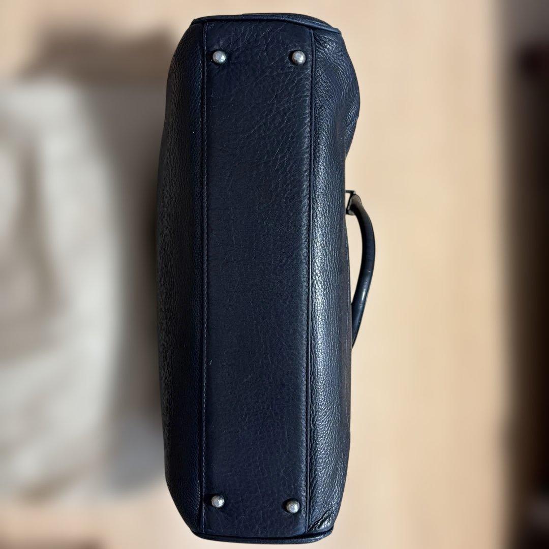 Maiden Voyageネイビー ブリーフバッグ2室タイプ　ストラップ付