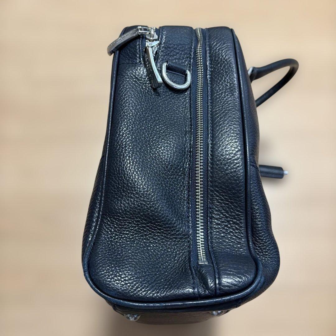 Maiden Voyageネイビー ブリーフバッグ2室タイプ　ストラップ付