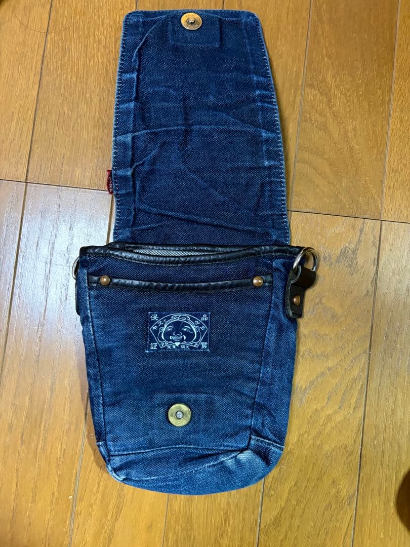 EVISU／デニム×レザー／ミニショルダー／バッグ／希少